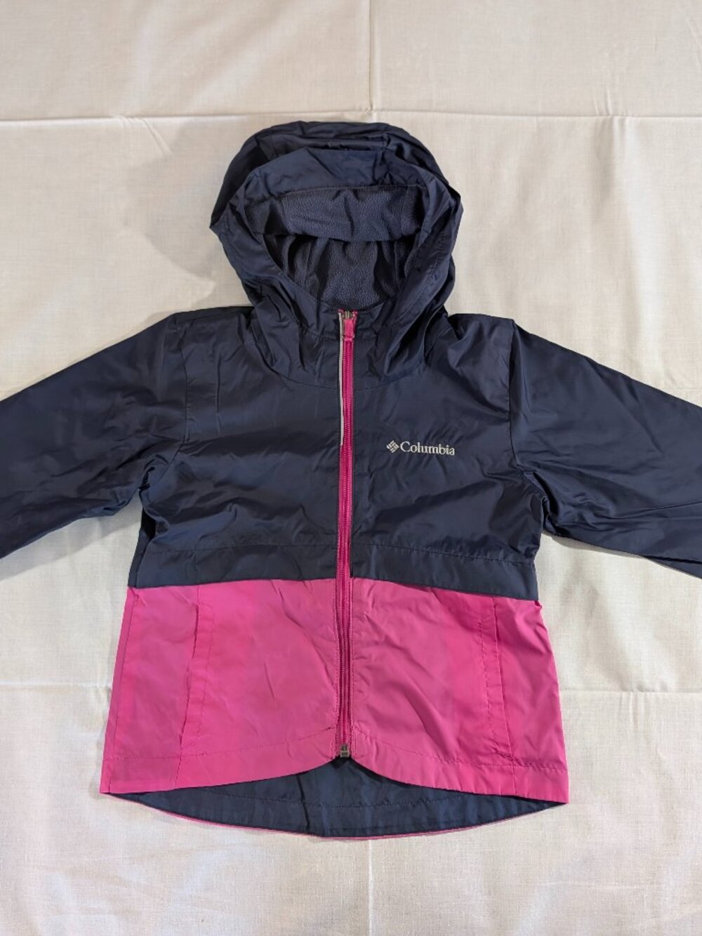 Columbia Fleece Lined Kids Rain Jacket Size XS (6)